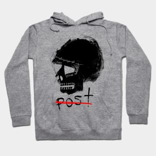 Post Skull Doodle Black Hoodie